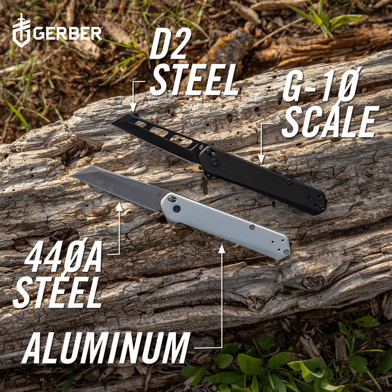Gerber Spire Assisted Opening - G10 - D2 Reverse Tanto - Fine Edge