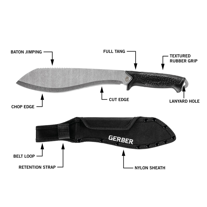 Gerber Versafix Pro - Red Fixed Blade/Machete Hybrid