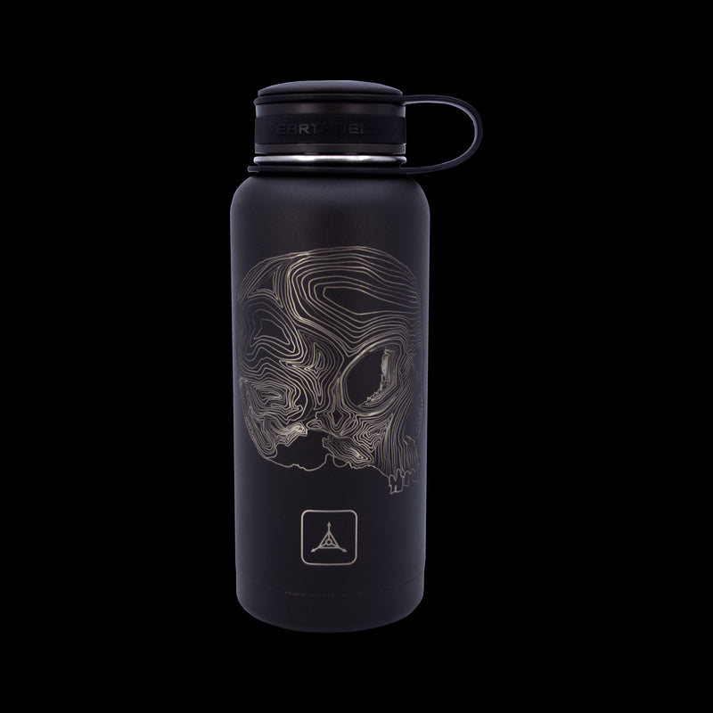 TAD Earthwell 32oz double-walled Thermos TAD Edition Topo Skull Cave Black