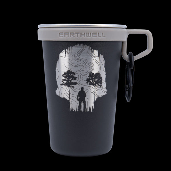 TAD Earthwell Pint Cup TAD Edition Topo Skull Sand