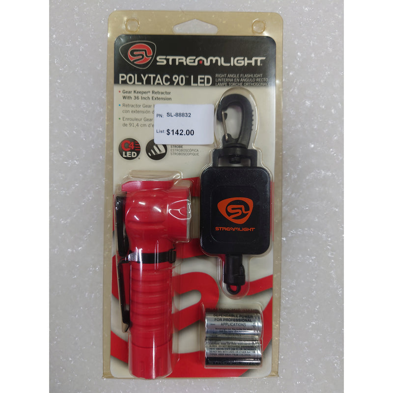Streamlight PolyTac 90 w/Gear Keeper - Orange - 2 X CR123A - 170 lumens (Packaging old)