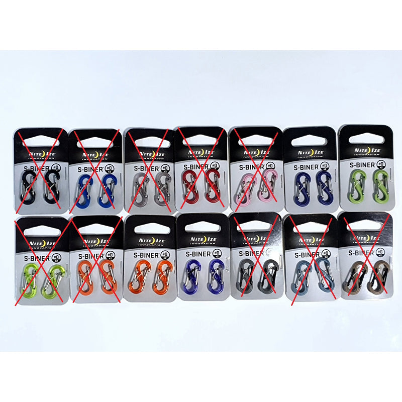 Nite Ize Plastic S-Biner Size 0 - 2/pk
