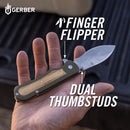 Gerber Confidant Clip Folding - OD Green Bamboo - Fine Edge - 440A