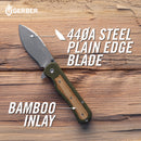 Gerber Confidant Clip Folding - OD Green Bamboo - Fine Edge - 440A