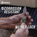Gerber Confidant Clip Folding - OD Green Bamboo - Fine Edge - 440A