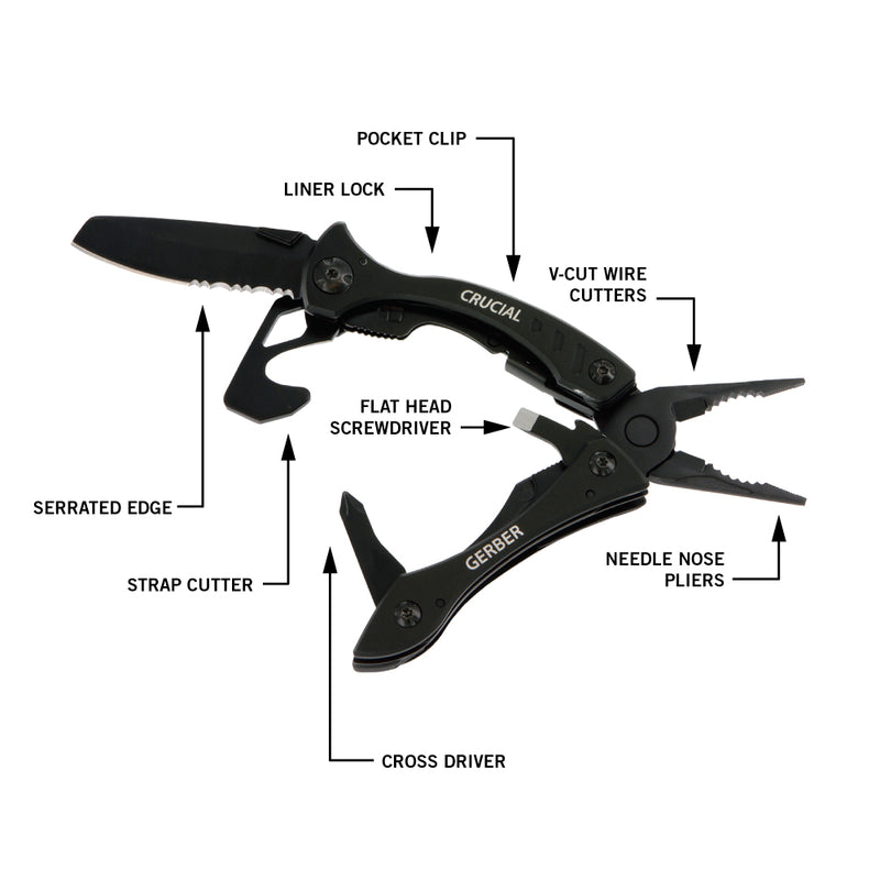 Gerber Crucial Tool - Strap Cutter - Black