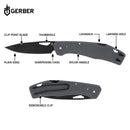 Gerber LST Clip Folding- Fine Edge - Black Blade- US PN: 1074525