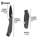 Gerber LST Clip Folding- Fine Edge - Black Blade- US PN: 1074525