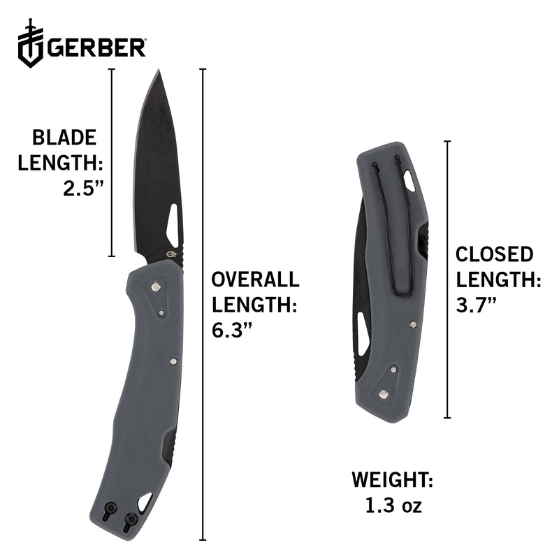 Gerber LST Clip Folding- Fine Edge - Black Blade- US PN: 1074525