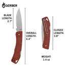 Gerber LST Ultra Clip Folding- Fine Edge - Stonewash - Made in USA