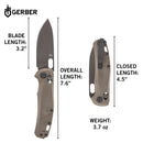 Gerber Scout Drop point Grey