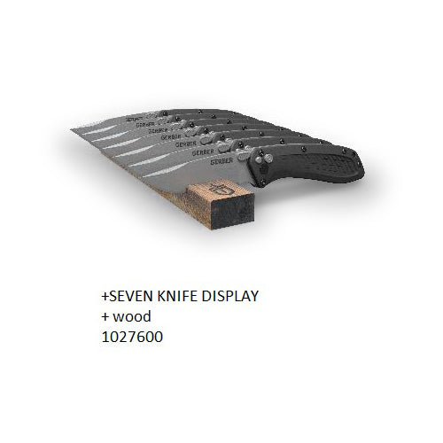 Gerber Seven Knife Holder, Wood, InCounter