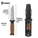 Gerber Strongarm MagnaCut Fixed Blade Knife - Fine - Stonewash - Made in USA - Pre-Order