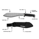 Gerber Versafix Pro Red Fixed Blade Machete Hybrid