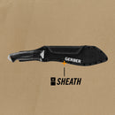 Gerber Versafix Pro Red Fixed Blade Machete Hybrid