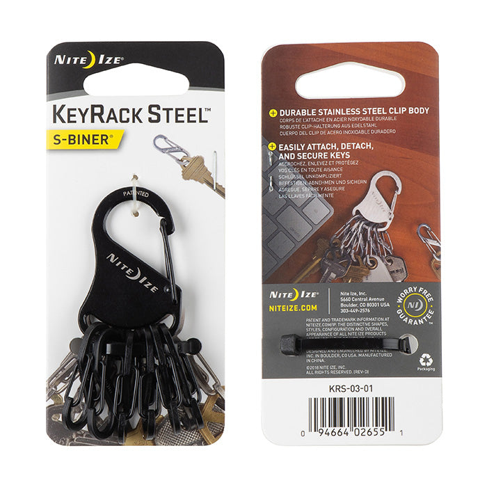 Nite Ize KeyRack Steel S-Biner Black