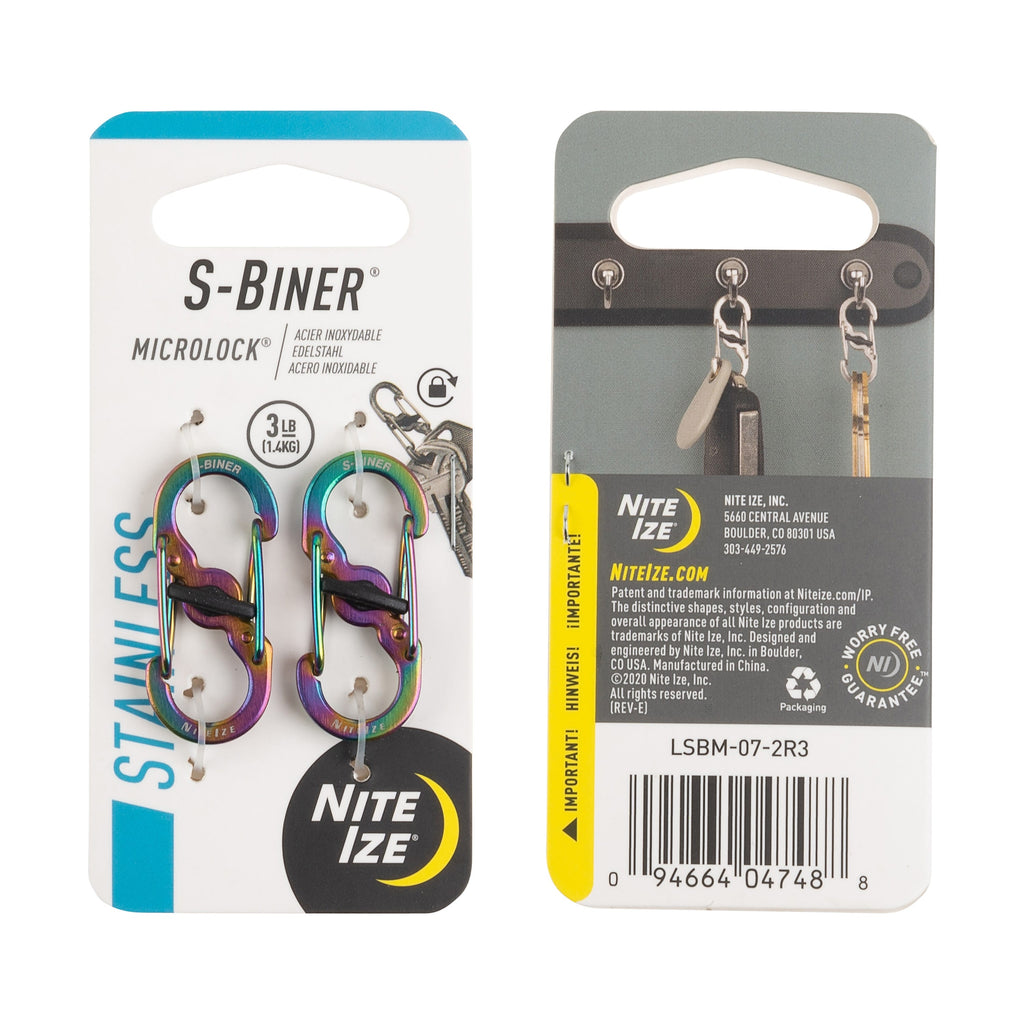 NITE Ize NI LSBM 11 2R3 MicroLock S Biner 2 35 mm x 15 mm x 7 mm 2 pz NITE Ize NI LSBM 11 2R3 MicroLock S Biner 2 35 mm x 15 mm x 7 mm 2 pz
