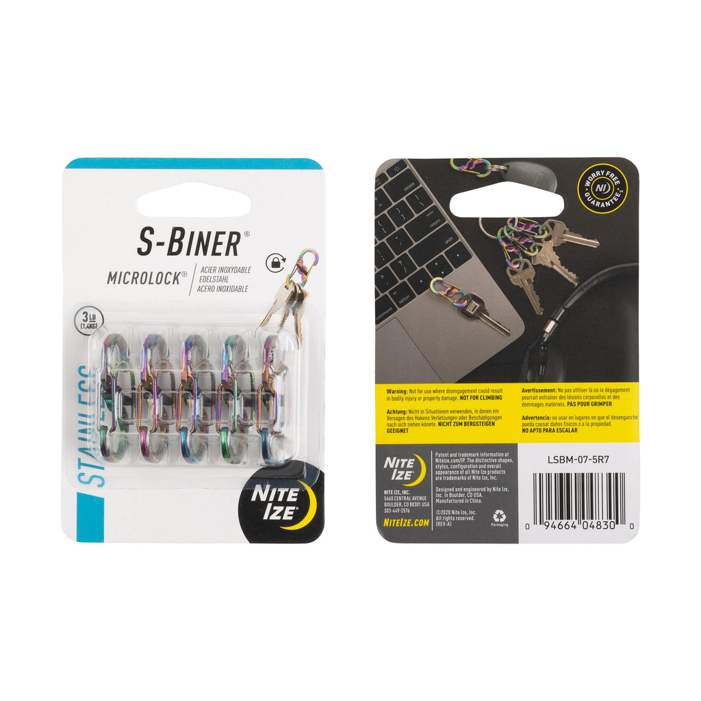 Nite Ize S-Biner MicroLock Alluminio - Confezione da 5 pezzi, assortiti : Nite Ize Nite Ize S-Biner MicroLock Alluminio - Confezione da 5 pezzi, assortiti : Nite Ize