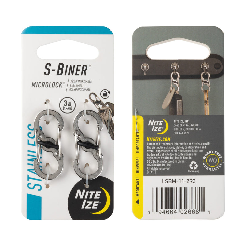 Nite Ize S-Biner MicroLock Stainless Steel