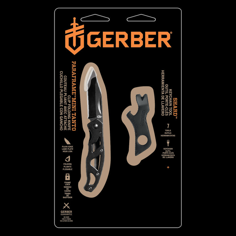 Gerber Promo Sets Mini Paraframe Tanto & Shard Black