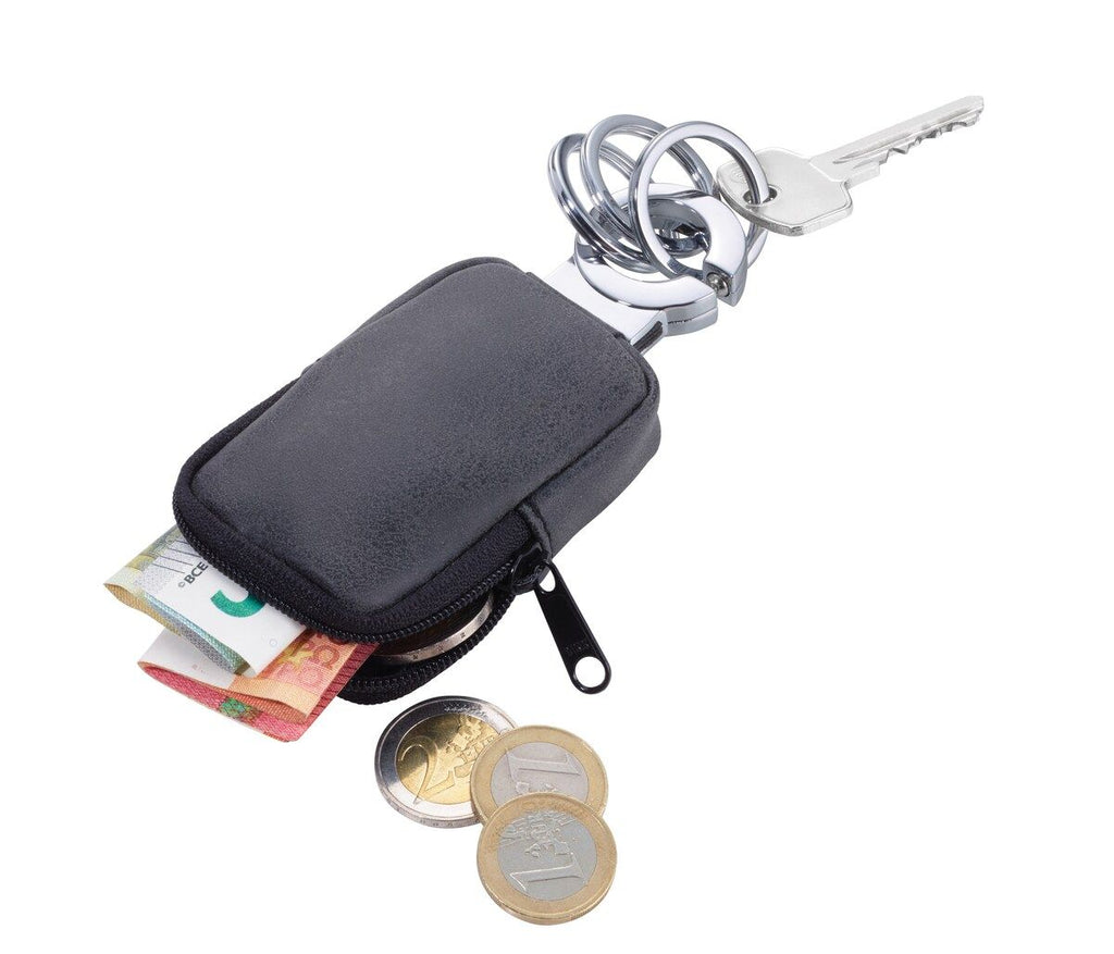 Troika Patent Valet Keyring in Black Chrome Finish 6+