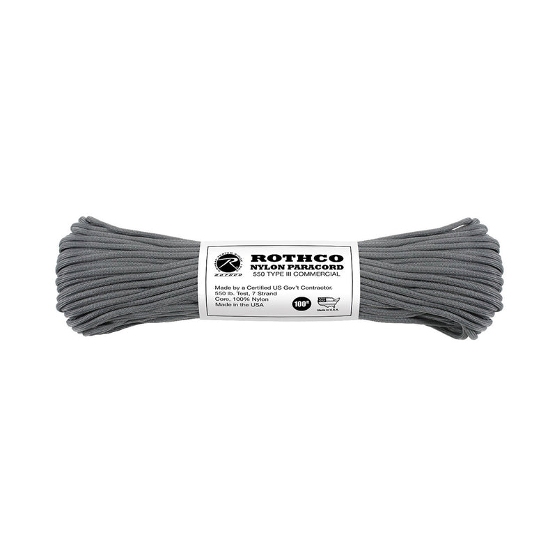 Rothco Nylon Paracord Charcoal Grey