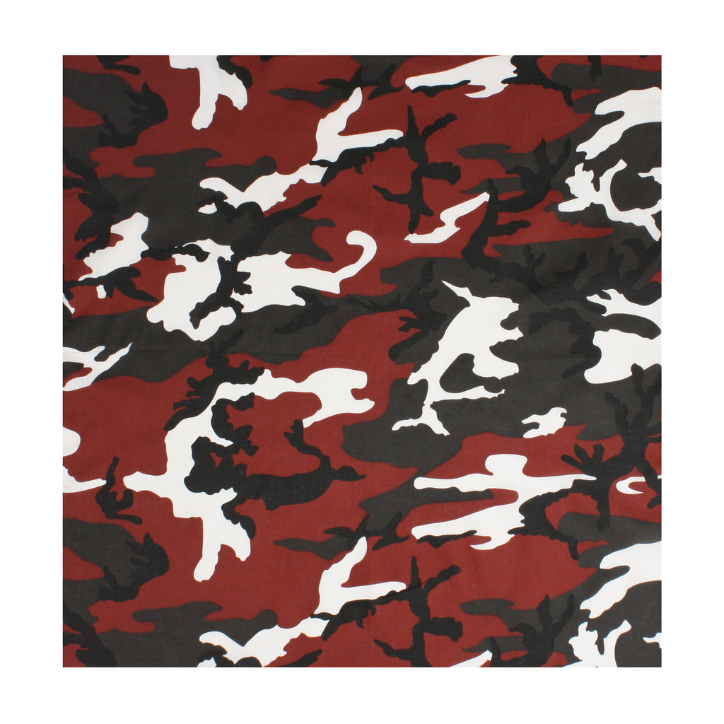 Rothco USA Camo Bandana - Red, White & Blue 22" Cotton - Neck Warmer, Face Cover, Multifunctional