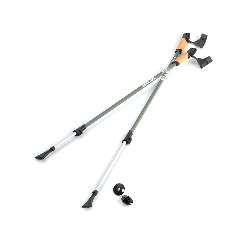 Silva Walking poles 7075 Aluminium Cork Green