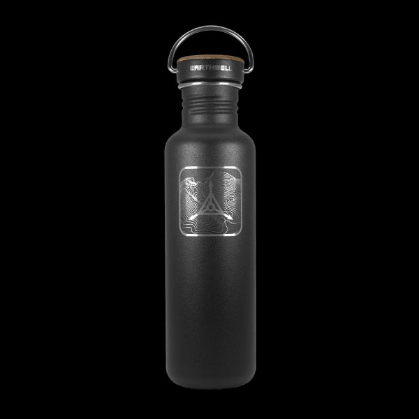 TAD Earthwell 27oz single walled Bottle TAD Edition Topo Skull Cave Black