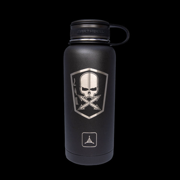 TAD Earthwell 32oz double-walled Thermos TAD Edition Topo Skull Black