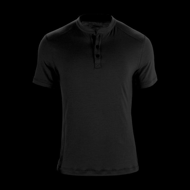 TAD Huntsman Henley Short Sleeve Black