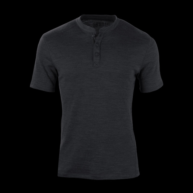 TAD Huntsman Henley Short Sleeve Black