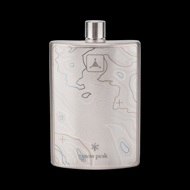 TAD Snow Peak Titanium Flask TAD Edition M Size Topo Titanium