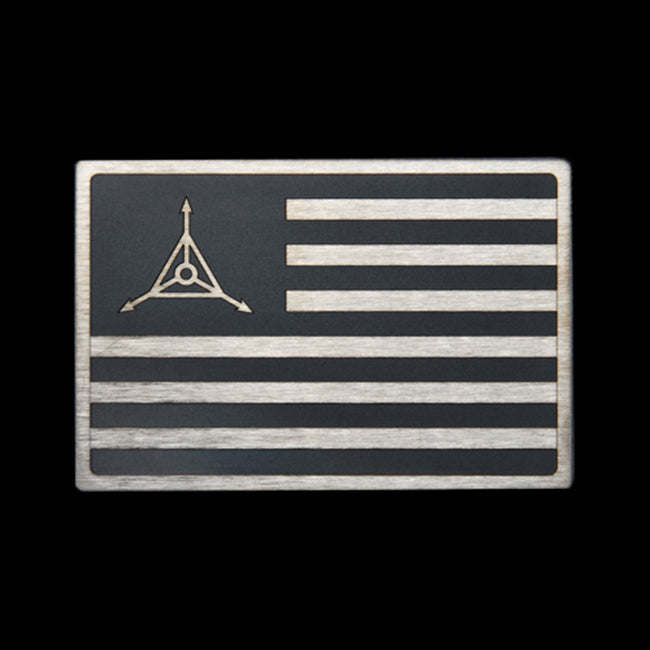 TAD Ti Flag Titanium Patch 2" X 3" TAD Logo Black/Abyss